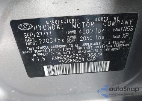 2012 Hyundai Elantra Touring Gls z USA, uszkodzony, nr VIN KMHDB8AE3CU136829